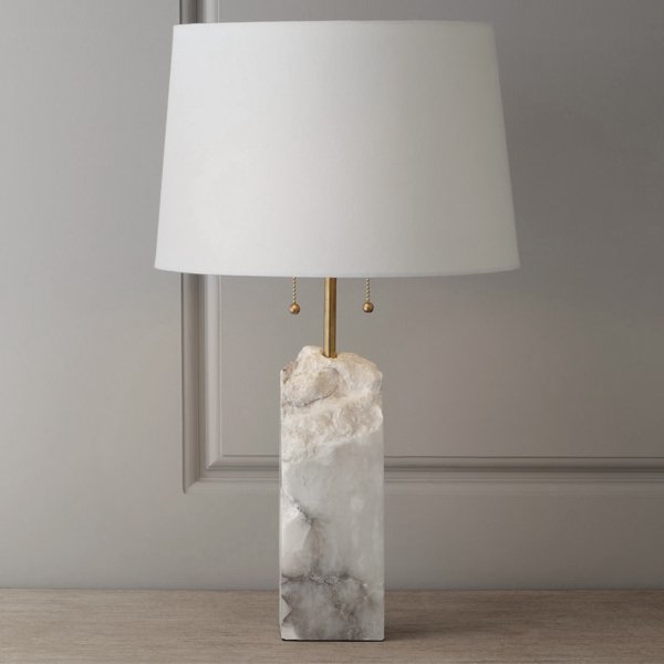 Настольная лампа Regina Andrew Raw Alabaster Lamp Белый Мрамор Bianco Настольная лампа Regina Andrew Raw Alabaster Lamp Белый Мрамор Bianco во Владивостоке | Loft Concept