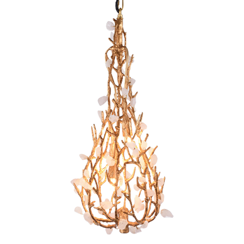 Люстра Gillis Chandelier Drop Золотой Белый Люстра Gillis Chandelier Drop Золотой Белый во Владивостоке | Loft Concept
