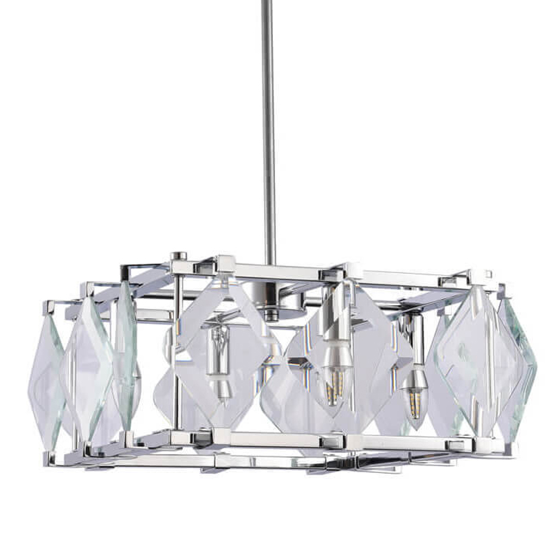 Люстра Glass Rhombus Lighting square Хром Люстра Glass Rhombus Lighting square Хром во Владивостоке | Loft Concept