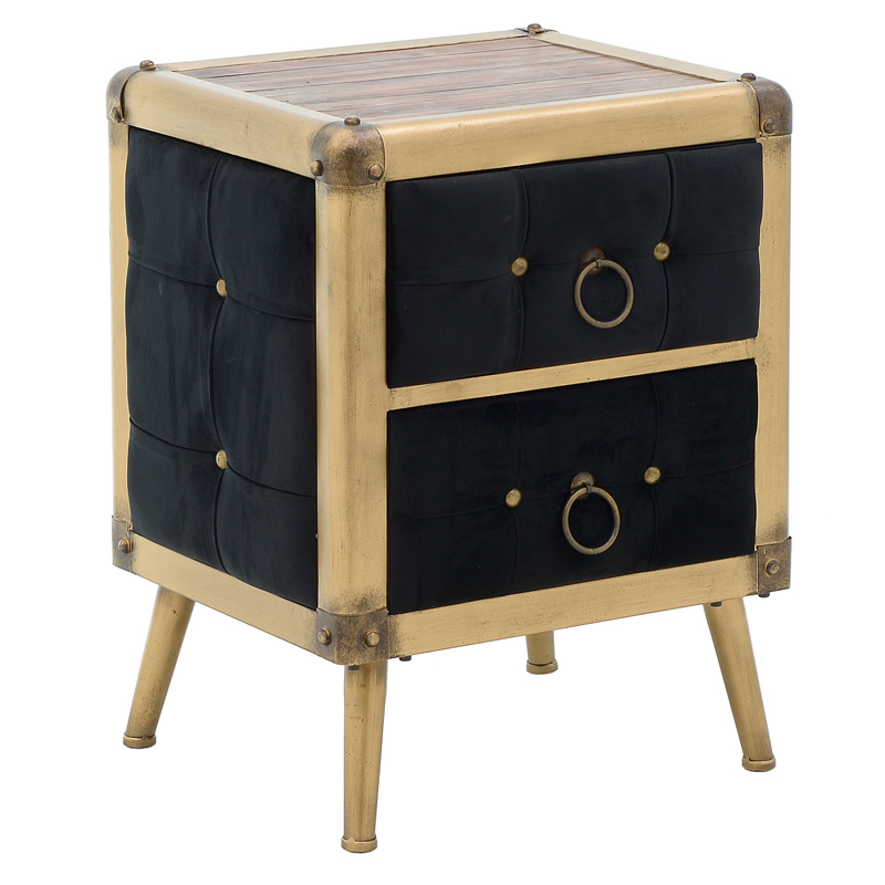 Тумба Jokum Nightstand Золотой Черный Тумба Jokum Nightstand Золотой Черный во Владивостоке | Loft Concept