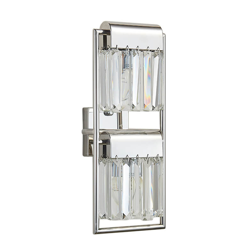 Бра Crystal Pendants chrome 2 Прозрачное Стекло Хром Бра Crystal Pendants chrome 2 Прозрачное Стекло Хром во Владивостоке | Loft Concept