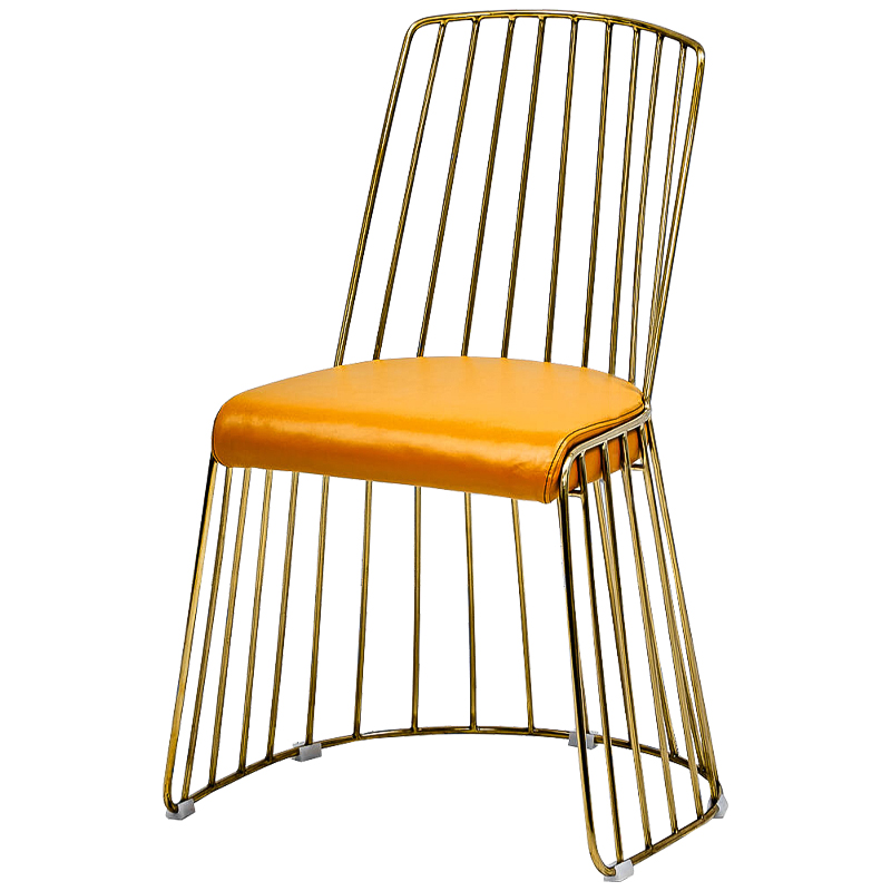Стул Ava Stool Глянцевое золото Оранжевый Стул Ava Stool Глянцевое золото Оранжевый во Владивостоке | Loft Concept
