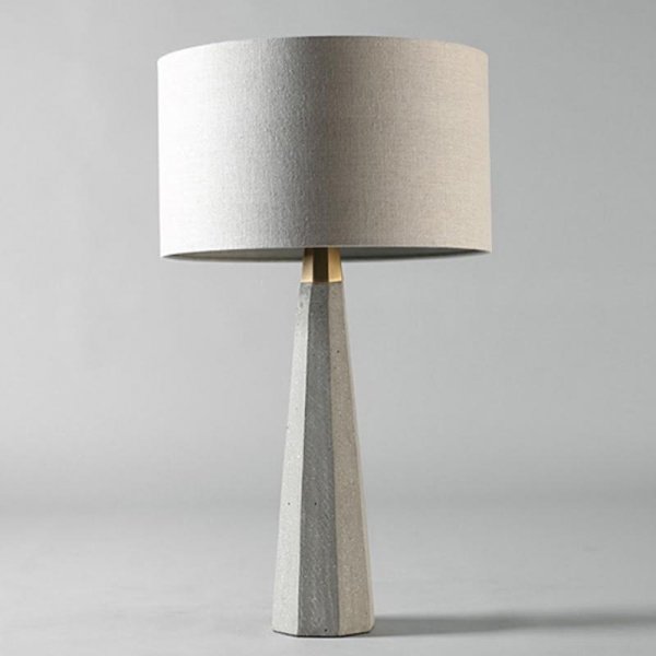 Настольная лампа Concrete Stone Table Lamp Tube Серый во Владивостоке | Loft Concept 