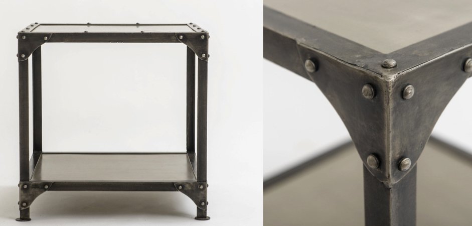 Кофейный стол Industrial Steampunk Nickel Side Table Кофейный стол Industrial Steampunk Nickel Side Table - Loft-Concept во Владивостоке