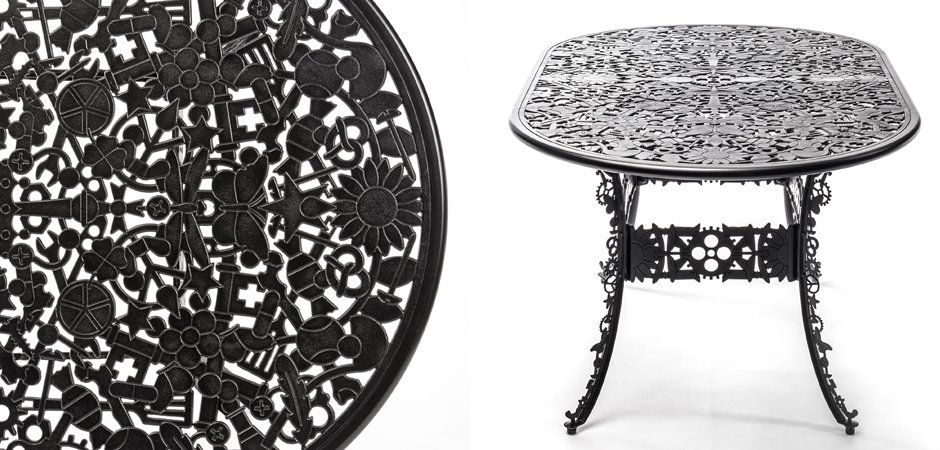 Обеденный стол Industry Collection ALUMINIUM OVAL TABLE – BLACK Обеденный стол Industry Collection ALUMINIUM OVAL TABLE – BLACK - Loft-Concept во Владивостоке