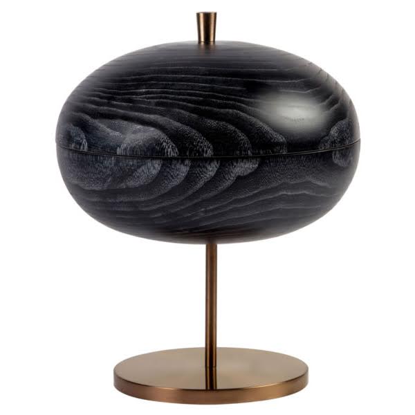 Черная чаша с крышкой Black Bowl Wood Золотой Черный Черная чаша с крышкой Black Bowl Wood Золотой Черный во Владивостоке | Loft Concept