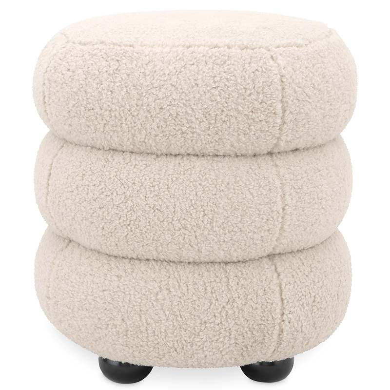 Пуф Eichholtz Stool Tulum Brisbane Cream Молочный Черный Пуф Eichholtz Stool Tulum Brisbane Cream Молочный Черный во Владивостоке | Loft Concept