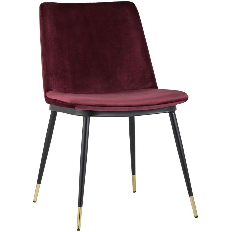 Стул Melissa Chair Вишневый Велюр Бургундский красный Черный Стул Melissa Chair Вишневый Велюр Бургундский красный Черный во Владивостоке | Loft Concept