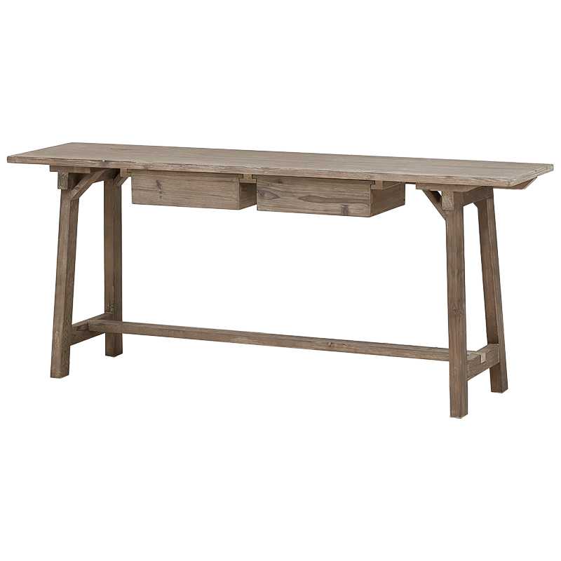 Консоль деревянная с ящиками Wood Jordan Console Table Коричневый Консоль деревянная с ящиками Wood Jordan Console Table Коричневый во Владивостоке | Loft Concept
