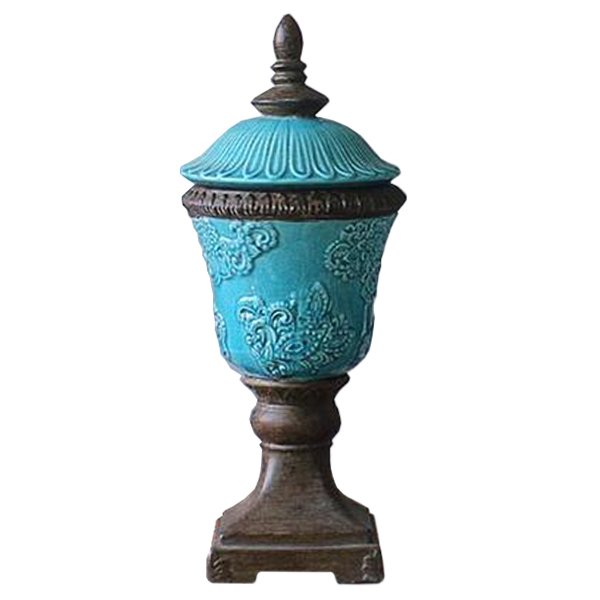 Кубок с крышкой керамика Turquoises Cup Бирюзовый Кубок с крышкой керамика Turquoises Cup Бирюзовый во Владивостоке | Loft Concept