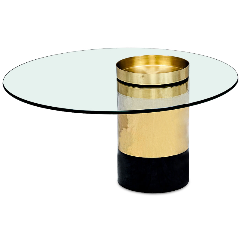 Кофейный стол Desi Coffee Table Латунь Прозрачный Черный Кофейный стол Desi Coffee Table Латунь Прозрачный Черный во Владивостоке | Loft Concept