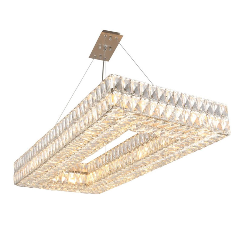 Люстра Crystal Regena Silver Rectangle Chandelier 100 Прозрачный Хром Люстра Crystal Regena Silver Rectangle Chandelier 100 Прозрачный Хром во Владивостоке | Loft Concept