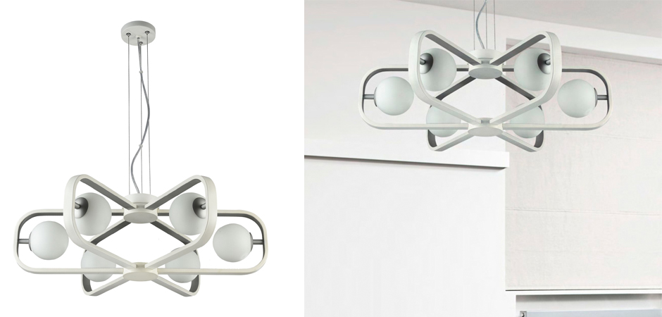 Люстра Michele Ball Chandelier Silver 6 Люстра Michele Ball Chandelier Silver 6 - Loft-Concept во Владивостоке