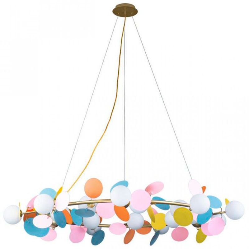 Люстра MATISSE Chandelier circle multicolor диаметр 130 Мульти Золотой Люстра MATISSE Chandelier circle multicolor диаметр 130 Мульти Золотой во Владивостоке | Loft Concept
