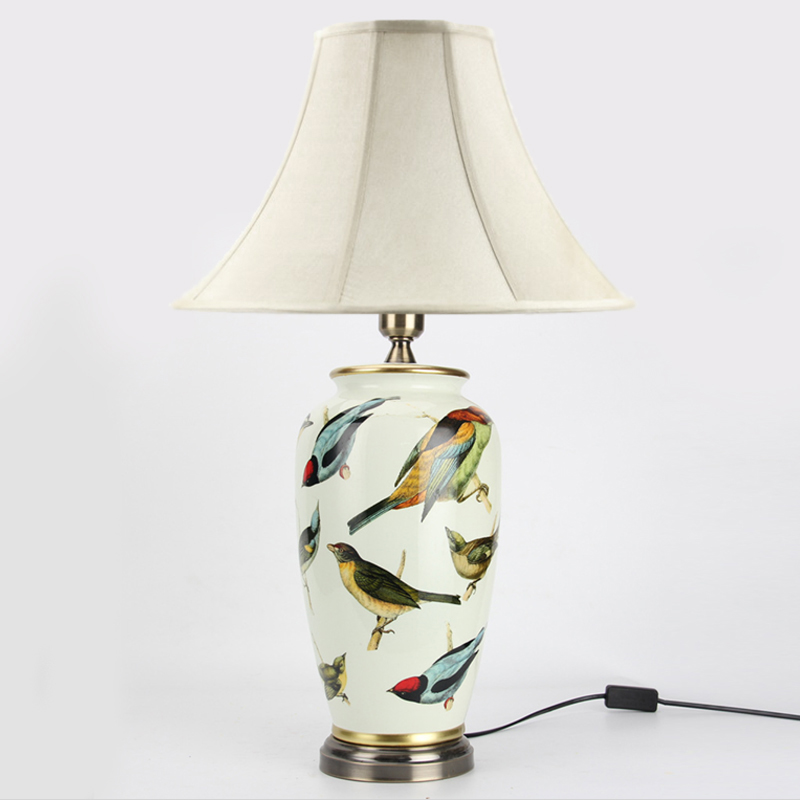 Настольная лампа Birds Blue Table lamp Белый Мульти Золотой Настольная лампа Birds Blue Table lamp Белый Мульти Золотой во Владивостоке | Loft Concept