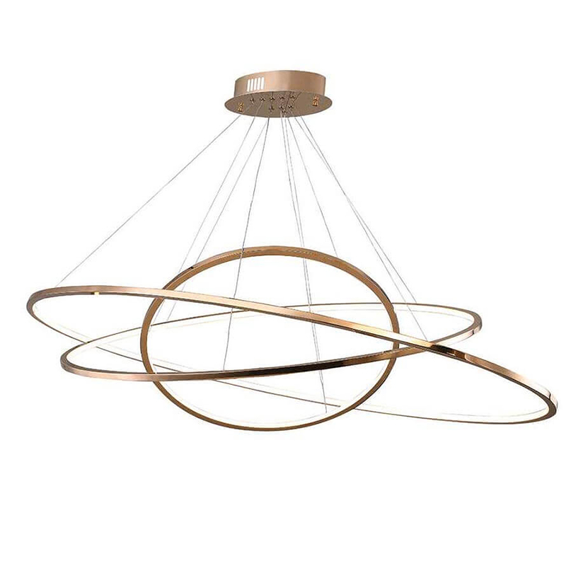 Люстра Plexus Ring Horizontal Trio Gold Золотой Розовое золото Люстра Plexus Ring Horizontal Trio Gold Золотой Розовое золото во Владивостоке | Loft Concept