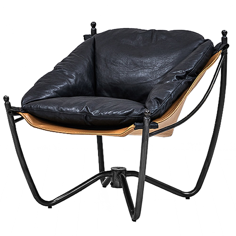 Кресло Tech Loft Armchair Черный Коричневый Кресло Tech Loft Armchair Черный Коричневый во Владивостоке | Loft Concept