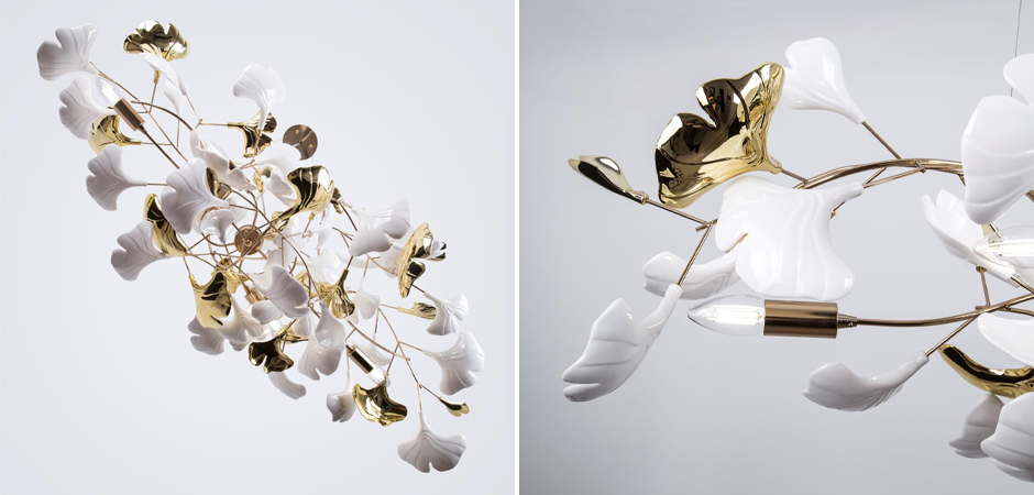 Большая люстра Wintery flover с Белыми декоративными плафонами Большая люстра Wintery flover с Белыми декоративными плафонами - Loft-Concept во Владивостоке