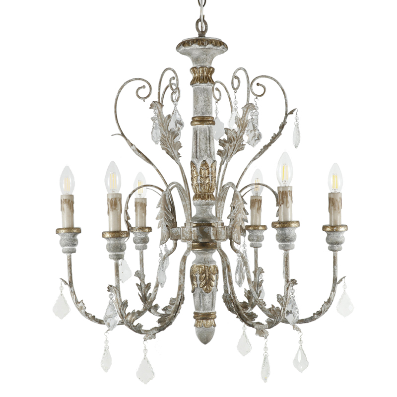 Люстра Narcisse Provence Chandelier Бронза Светло-серый Люстра Narcisse Provence Chandelier Бронза Светло-серый во Владивостоке | Loft Concept
