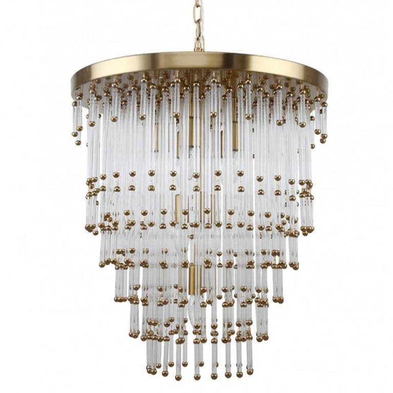 Люстра Restoration Hardware Luciano Chandelier 9 Латунь Прозрачный Люстра Restoration Hardware Luciano Chandelier 9 Латунь Прозрачный во Владивостоке | Loft Concept