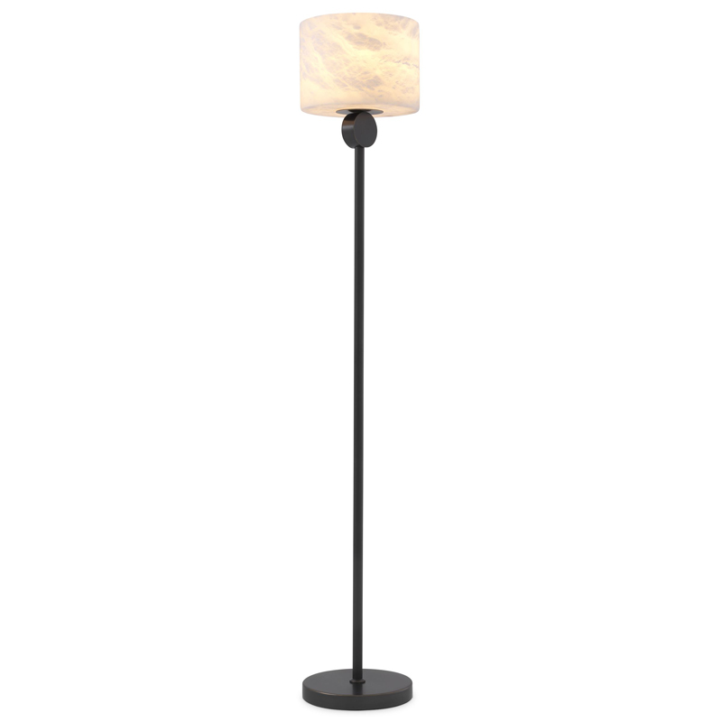Торшер Eichholtz Floor Lamp Etruscan Bronze Темная бронза Белый Торшер Eichholtz Floor Lamp Etruscan Bronze Темная бронза Белый во Владивостоке | Loft Concept
