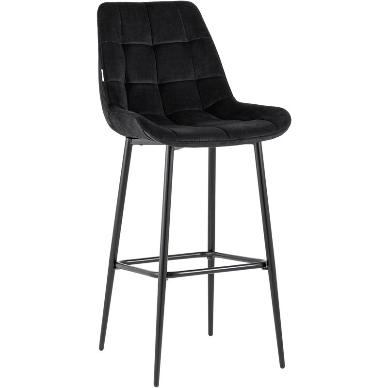 Стул Полубарный NANCY Chair посадка 75 см Черный Велюр Черный Стул Полубарный NANCY Chair посадка 75 см Черный Велюр Черный во Владивостоке | Loft Concept