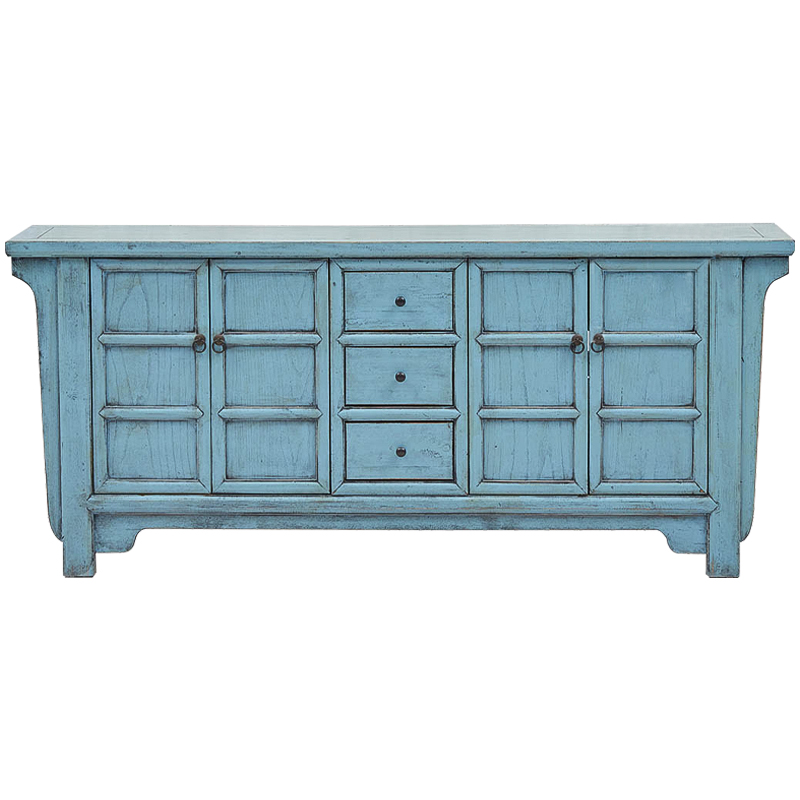 Комод в китайском стиле Blue Chest of Drawers Chinese Collection Голубой Коричневый Комод в китайском стиле Blue Chest of Drawers Chinese Collection Голубой Коричневый во Владивостоке | Loft Concept