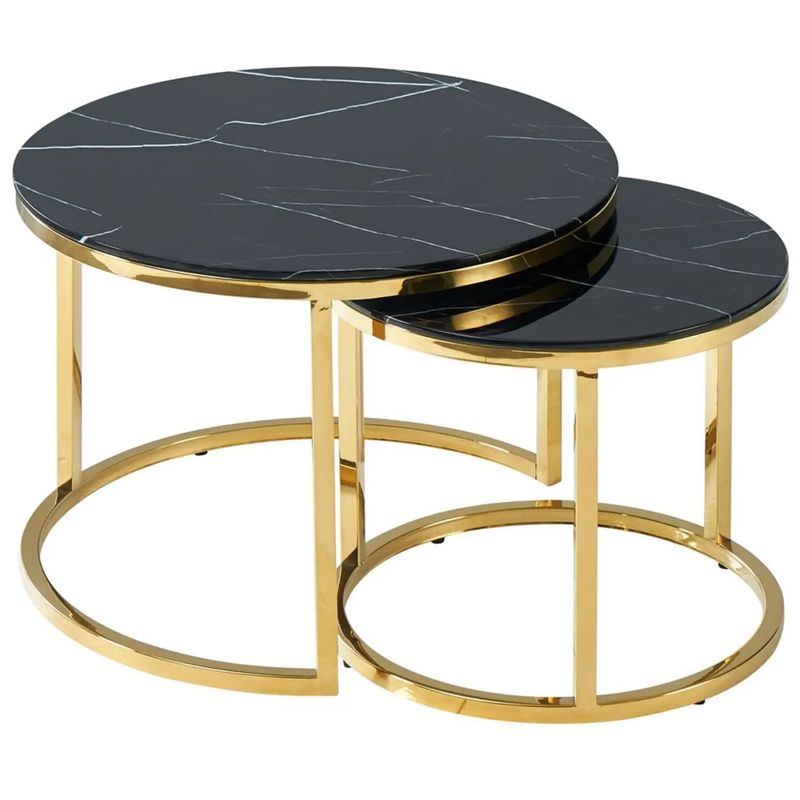 Столик кофейный Priestley Collection Duo столешница черный мрамор Черный Мрамор Nero Глянцевое золото Столик кофейный Priestley Collection Duo столешница черный мрамор Черный Мрамор Nero Глянцевое золото во Владивостоке | Loft Concept
