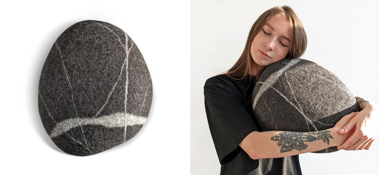 Пуф - Камень PEACE - фото