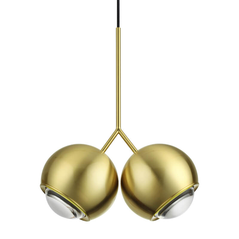 Подвесной светильник Ivor Pendant Double Gold Глянцевое золото Подвесной светильник Ivor Pendant Double Gold Глянцевое золото во Владивостоке | Loft Concept
