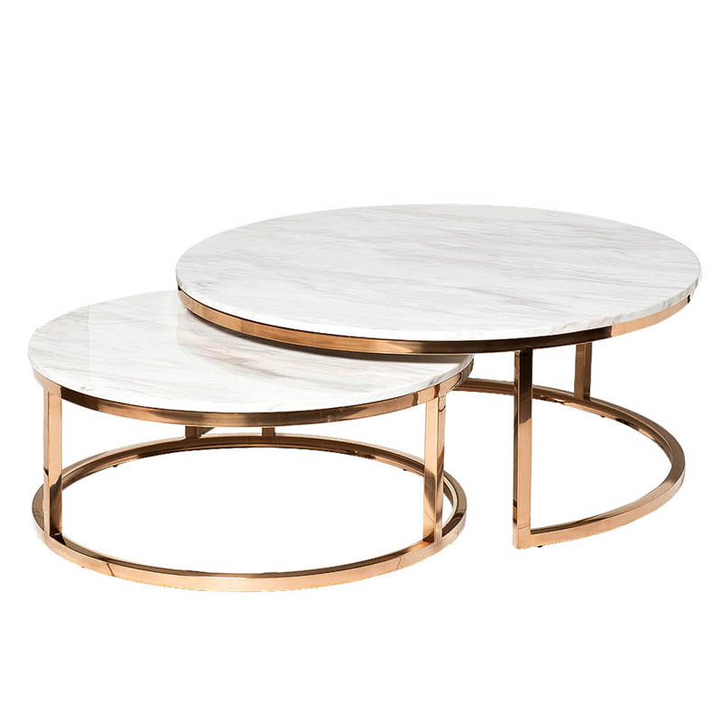 Комплект кофейных столов Hewdonald Coffee Table Глянцевое золото Комплект кофейных столов Hewdonald Coffee Table Глянцевое золото во Владивостоке | Loft Concept