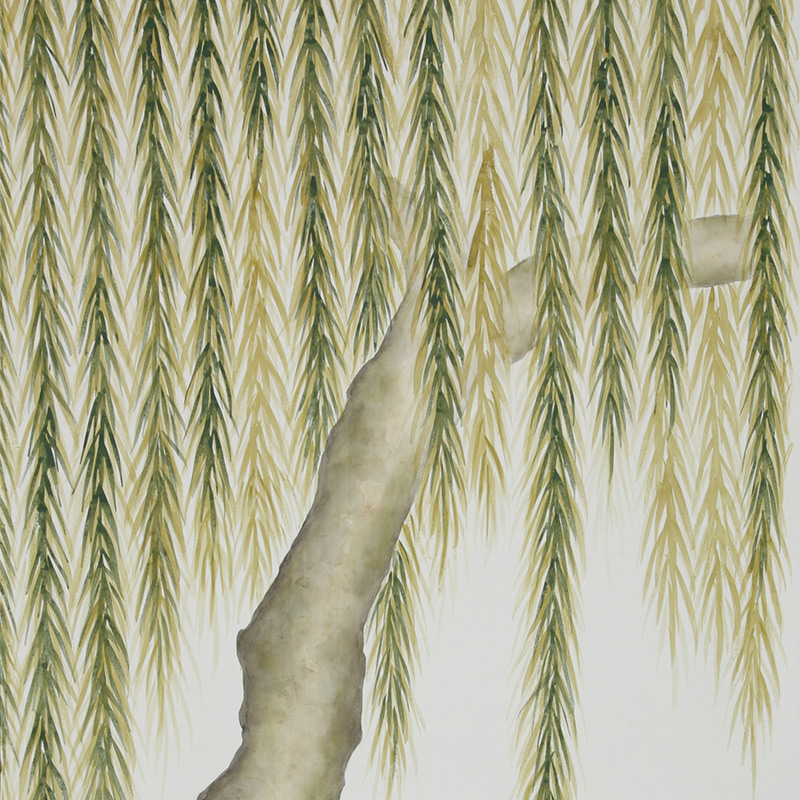 Обои ручная роспись Willow Original colourway on Bleached White dyed silk Обои ручная роспись Willow Original colourway on Bleached White dyed silk во Владивостоке | Loft Concept