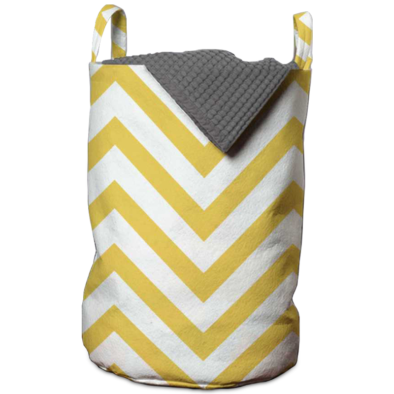 Корзина Mustard Chevron Basket Горчичный Белый Корзина Mustard Chevron Basket Горчичный Белый во Владивостоке | Loft Concept