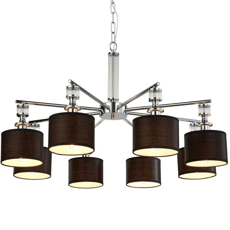 Люстра Isidora Chandelier Хром Серый Прозрачный Люстра Isidora Chandelier Хром Серый Прозрачный во Владивостоке | Loft Concept