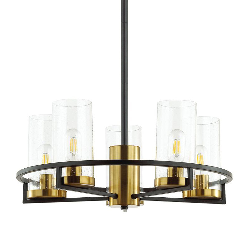 Люстра Goran chandelier 55 Черный Глянцевое золото Прозрачный Люстра Goran chandelier 55 Черный Глянцевое золото Прозрачный во Владивостоке | Loft Concept