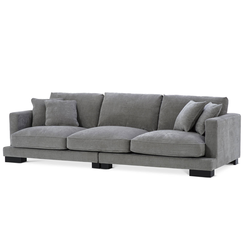 Диван Eichholtz Sofa Tuscany grey Серый Черный Диван Eichholtz Sofa Tuscany grey Серый Черный во Владивостоке | Loft Concept
