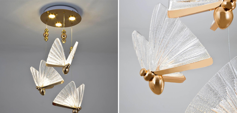 Тройной Подвесной Светильник Butterfly Тройной Подвесной Светильник Butterfly - Loft-Concept во Владивостоке