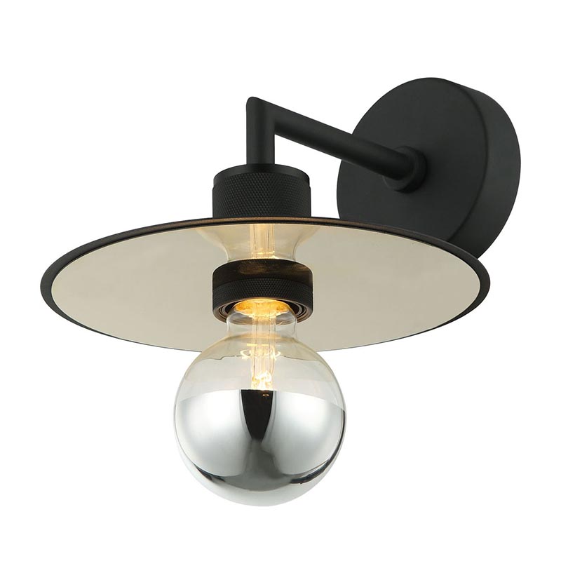 Бра Bruno Hat Black Wall Lamp Черный Золотой Бра Bruno Hat Black Wall Lamp Черный Золотой во Владивостоке | Loft Concept