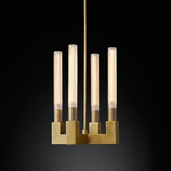 Люстра RH CANELLE Pendant lamp 4 Modern Brass Латунь Люстра RH CANELLE Pendant lamp 4 Modern Brass Латунь во Владивостоке | Loft Concept