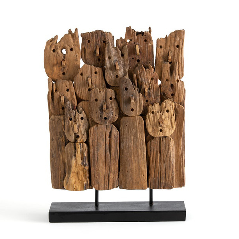 Статуэтка Wooden Sculpture Коричневый Черный во Владивостоке | Loft Concept 