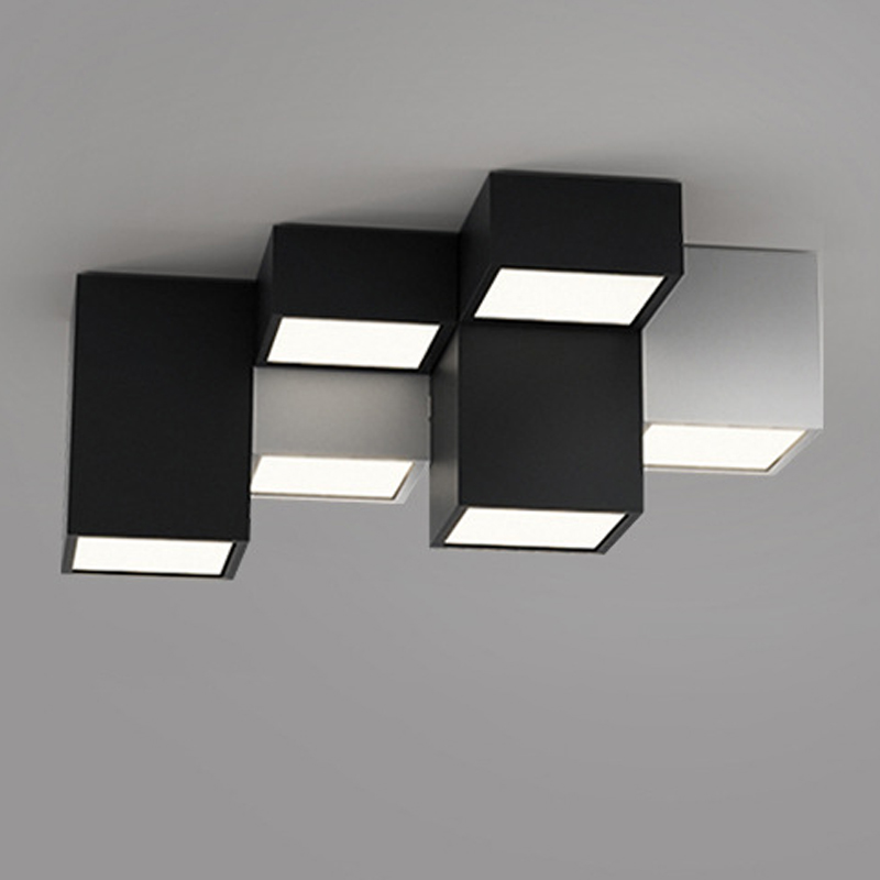 Комбинация из 7-ти геометрических потолочных светильников Seven Geometric Lamps Черный Белый Комбинация из 7-ти геометрических потолочных светильников Seven Geometric Lamps Черный Белый во Владивостоке | Loft Concept