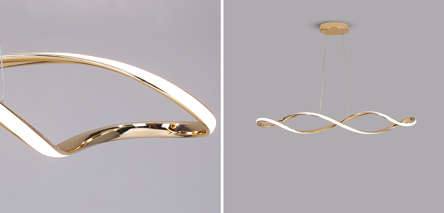 Cветильников в виде замкнутой спирали ELISEUS Золото - фото