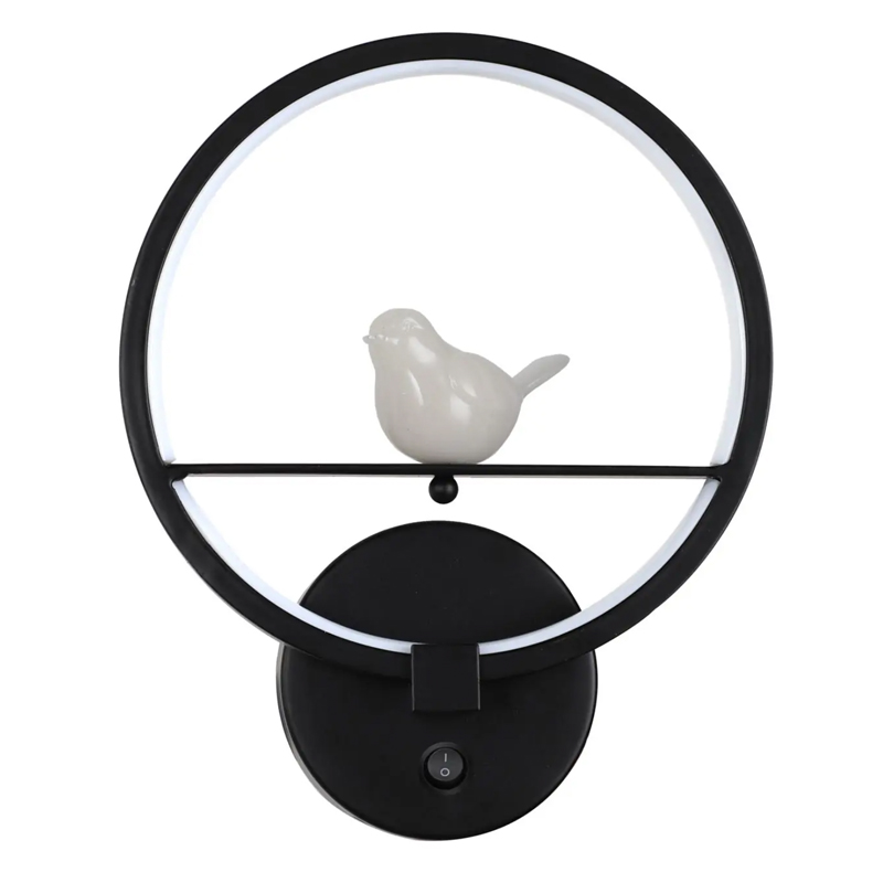 Бра Bird Ring Sconce black Черный Бра Bird Ring Sconce black Черный во Владивостоке | Loft Concept