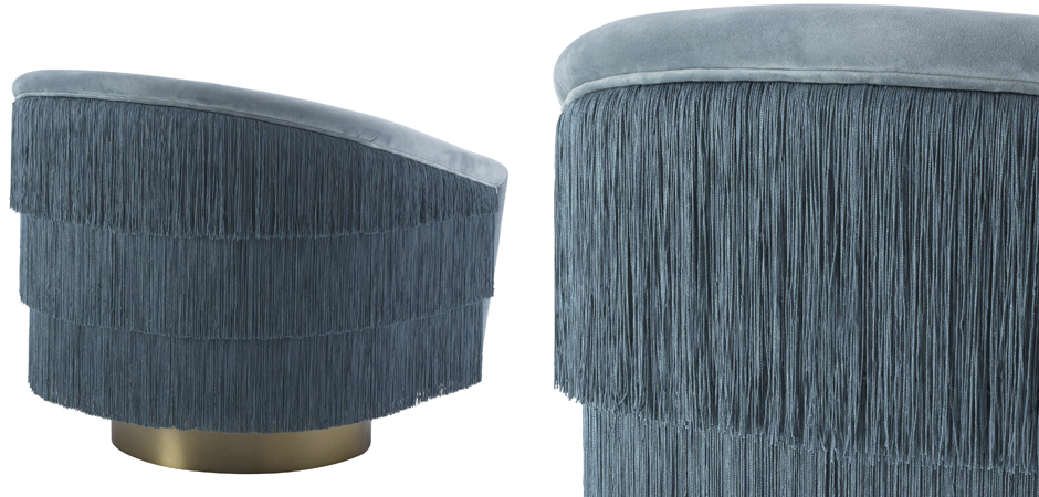 Кресло Eichholtz Swivel Chair Le Vante blue Кресло Eichholtz Swivel Chair Le Vante blue - Loft-Concept во Владивостоке