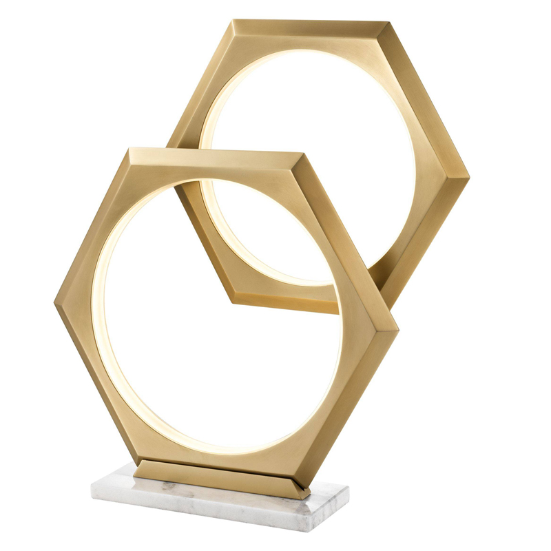 Настольная лампа Eichholtz Table Lamp Hexum Латунь Античная полированная Белый Мрамор Bianco Настольная лампа Eichholtz Table Lamp Hexum Латунь Античная полированная Белый Мрамор Bianco во Владивостоке | Loft Concept
