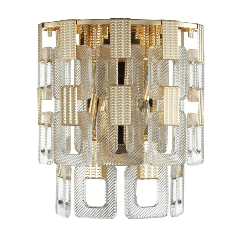 Бра Ribbed Elements Pendant Золотой Прозрачное Стекло во Владивостоке | Loft Concept 