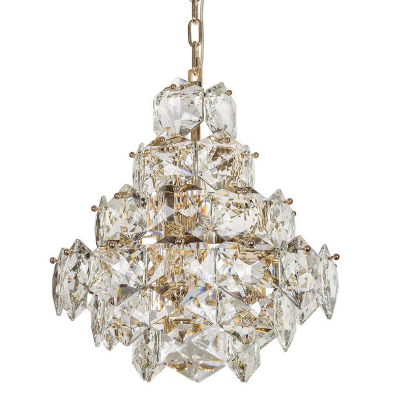 Люстра Tiers Crystal Light Chandelier Gold 45 Золотой Прозрачное Стекло Люстра Tiers Crystal Light Chandelier Gold 45 Золотой Прозрачное Стекло во Владивостоке | Loft Concept
