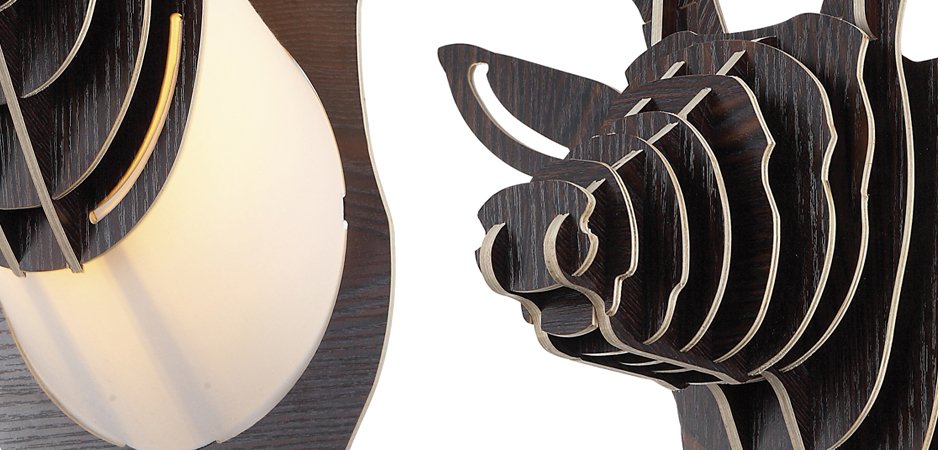 Бра Олень Cardboard Deer Wall Lamp dark - Loft-Concept во Владивостоке