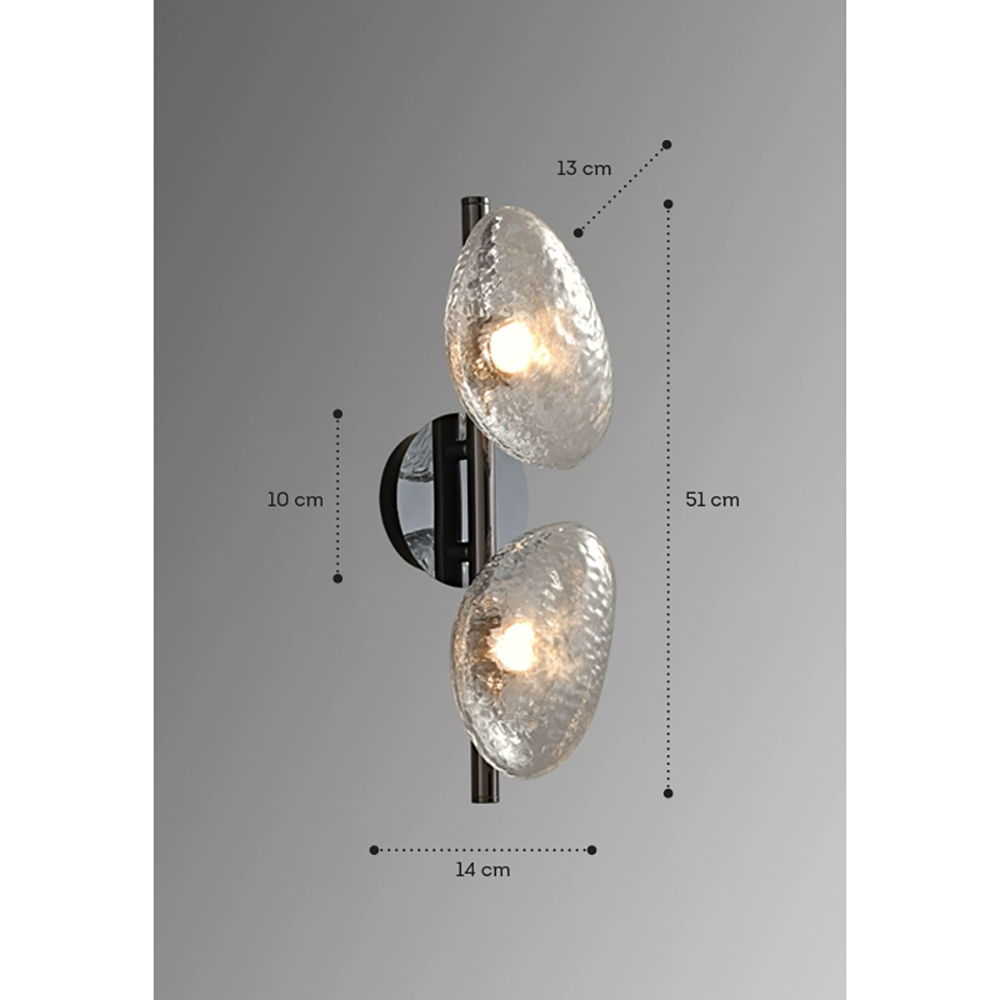 Бра LINDIS FROST LONG WALL 2 лампы Прозрачное стекло во Владивостоке