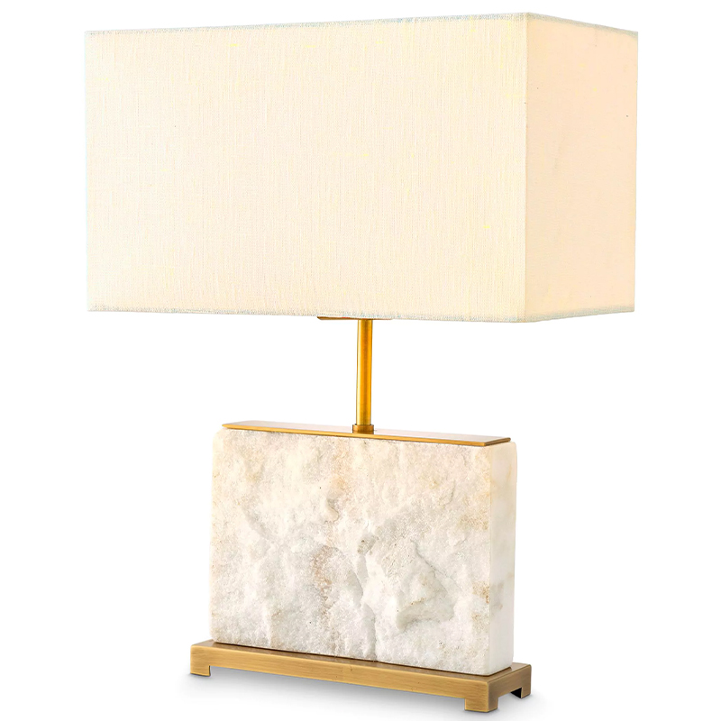 Настольная лампа Eichholtz Table Lamp Newton S Marble Белый Мрамор Bianco Латунь Кремовый Настольная лампа Eichholtz Table Lamp Newton S Marble Белый Мрамор Bianco Латунь Кремовый во Владивостоке | Loft Concept